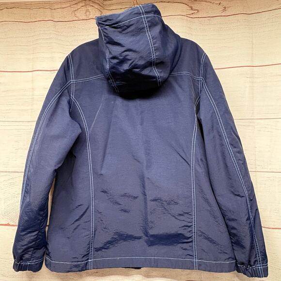 Eddie Bauer Blue WeatherEdge Lined Hooded Jacket size L - Picture 7 of 10
